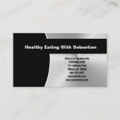 プロフェッショナルブラシ仕上げスチールカスタムフロントPHOTO BACK 名刺 (正面)