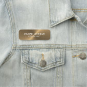 プロフェッショナルブラシ付き金ゴールドオフィス 名札 (インサイチュ)