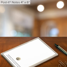 プロフェッショナルブラシ付き金ゴールドシカスタムールロゴ4 x 6 ポストイット