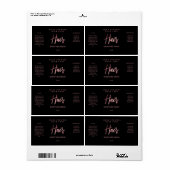 プロフェッショナルブラックおよびバラ金ゴールド美容液ラベル ラベル (フルシート)