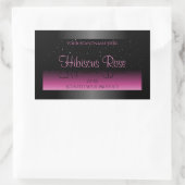 プロフェッショナルブラックおよびピンクの製品ラベルグリッター 長方形シール (バッグ)