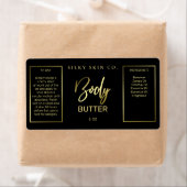 プロフェッショナルブラックおよび金ゴールド体バターラベル ラベル (インサイチュ)