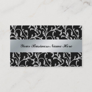 プロフェッショナルブラックとシルバーの名刺 名刺