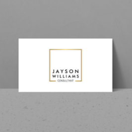 プロフェッショナルブラックとフェイク金ゴールドスクエアロゴI 名刺