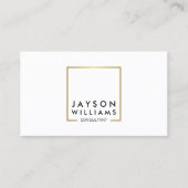 プロフェッショナルブラックとフェイク金ゴールドスクエアロゴI 名刺 (正面)