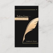 プロフェッショナルブラックと金ゴールドクイル公証人 名刺 (正面)