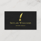 プロフェッショナルブラックと金ゴールドレザー公証人 名刺 (正面)