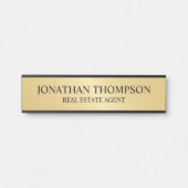 プロフェッショナルブラックと金ゴールド サインプレート (正面)