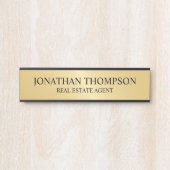 プロフェッショナルブラックと金ゴールド サインプレート (正面)