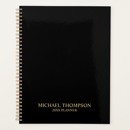 プロフェッショナルブラックと金ゴールド プランナー手帳 (正面)
