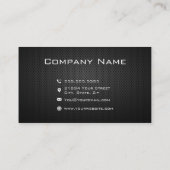 プロフェッショナルブラックのミニマル連絡スアイコン 名刺 (裏面)