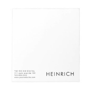 プロフェッショナルブラックはっきりした・ネーム・ビジネス ノートパッド