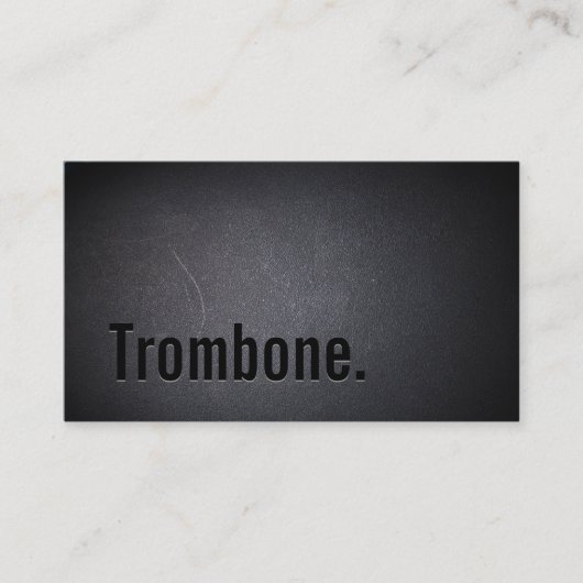プロフェッショナルブラックアウトトロンボンビジネスカード 名刺 (正面)