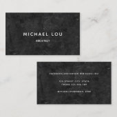 プロフェッショナルブラックアミニマルーキテモダンクト 名刺 (正面/裏面)