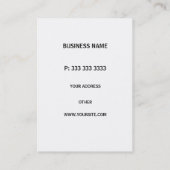 プロフェッショナルブラックアンドホワイトスクエアモダンシンプル 名刺 (裏面)