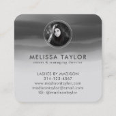 プロフェッショナルブラックインク抽象芸術署名写真 スクエア名刺 (裏面)