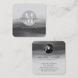 プロフェッショナルブラックインク抽象芸術署名写真 スクエア名刺