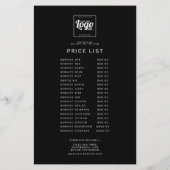 プロフェッショナルブラックカスタムロゴ価格サービス一覧 チラシ (裏面)