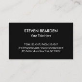 プロフェッショナルブラックグリーンツリー造園 名刺 (裏面)