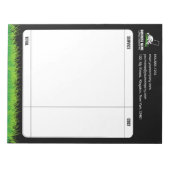 プロフェッショナルブラックグリーン気にローン&造園 ノートパッド (正面)