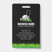 プロフェッショナルブラックグリーン気にローン&造園 バッジ (Back)