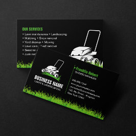 プロフェッショナルブラックグリーン気にローン&造園 名刺