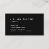 プロフェッショナルブラックグレーアンドホワイトシンプル 名刺 (裏面)