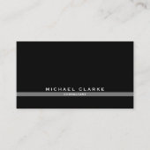 プロフェッショナルブラックグレーアンドホワイトシンプル 名刺 (正面)