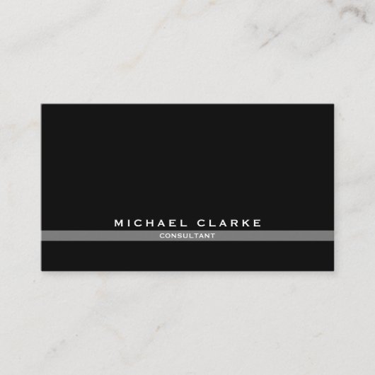 プロフェッショナルブラックグレーアンドホワイトシンプル 名刺 (正面)