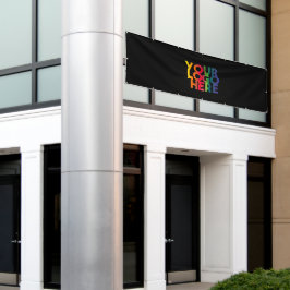 プロフェッショナルブラックシンプルビジネスロゴ 横断幕