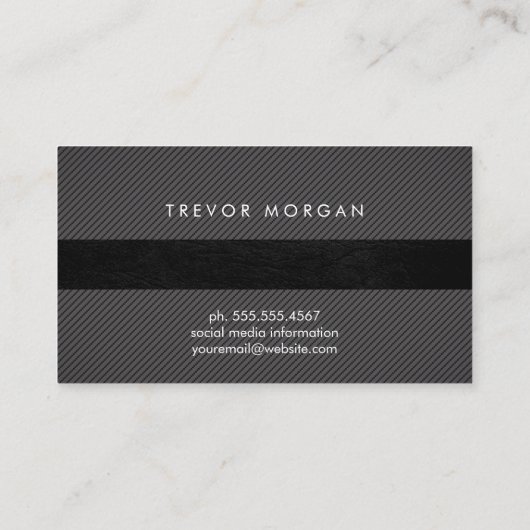 プロフェッショナルブラックストライプ 名刺 (裏面)