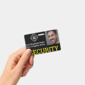 プロフェッショナルブラックセキュリティガードフォトID バッジ (Handheld)