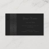 プロフェッショナルブラックダークグレーの色とモノグラム 名刺 (裏面)