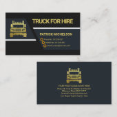 プロフェッショナルブラックトラピジアムラインズトラック 名刺 (正面/裏面)