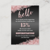 プロフェッショナルブラックバラ金ゴールドありがとうカードの挿入 名刺 (正面)