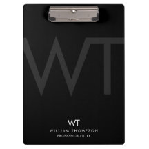 プロフェッショナルブラックビジネスモノグラムイニシャル