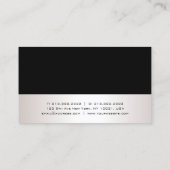 プロフェッショナルブラックフェイクシルバモダンーシンプル 名刺 (裏面)