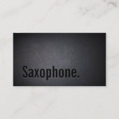プロフェッショナルブラックミニマリストサクソフォン 名刺 (正面)