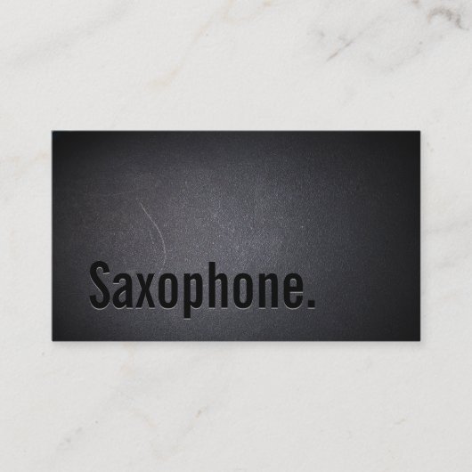 プロフェッショナルブラックミニマリストサクソフォン 名刺 (正面)