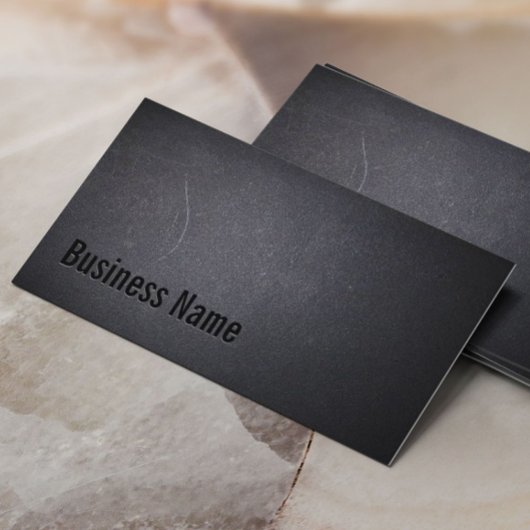 プロフェッショナルブラックミニマルはっきりしたタイポグラフィ 名刺