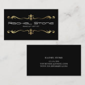 プロフェッショナルブラックメイクアップアーティスト、美容師 名刺 (正面/裏面)