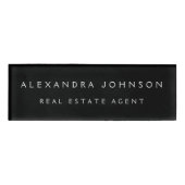 プロフェッショナルブラックモダンビジネス 名札 (正面)