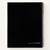 プロフェッショナルブラックモノグラムイニシャルメダリオン ノートブック (裏面)