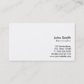 プロフェッショナルブラックリングや輪バーテンダー名刺 名刺 (裏面)