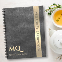 プロフェッショナルブラックレザーストライプ金ゴールドモノグラムの