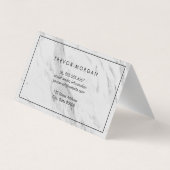 プロフェッショナルブラックレザートリム大理石 名刺 (裏面)