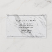 プロフェッショナルブラックレザートリム大理石 名刺 (裏面)