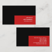 プロフェッショナルブラックレッドストライプトレンディースタイル 名刺 (正面/裏面)