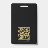 プロフェッショナルブラックレトロ金ゴールド公証人丸写真 バッジ (Back)