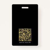 プロフェッショナルブラックレトロ金ゴールド公証人丸写真 バッジ (裏面)